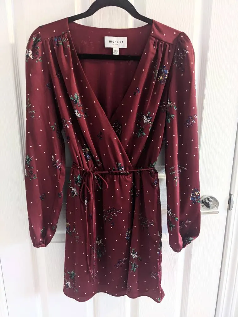 Floral polka dot Elastic Waist Dress - Small photo 1