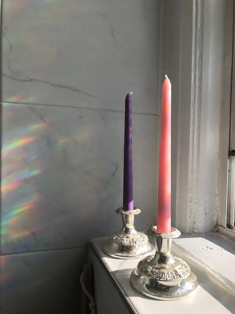 Pair of silver candle holders photo 1