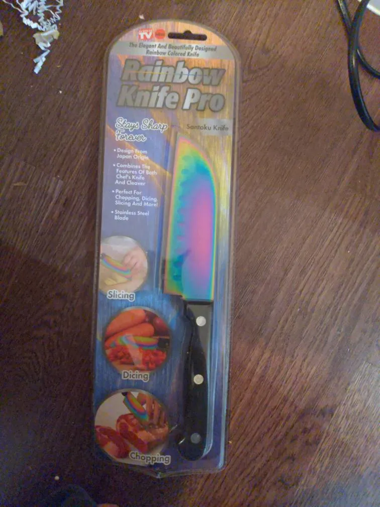 Rainbow Santoku Knife photo 1
