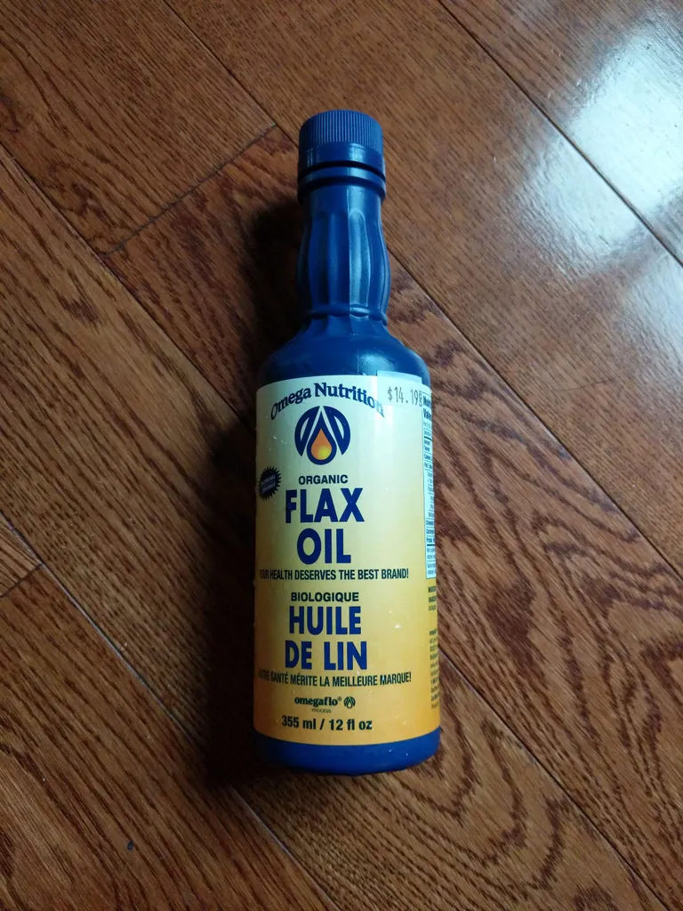 Unopened flax oil photo 1