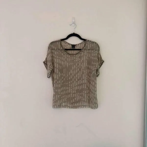 Taupe Club Monaco Silk Top photo 1