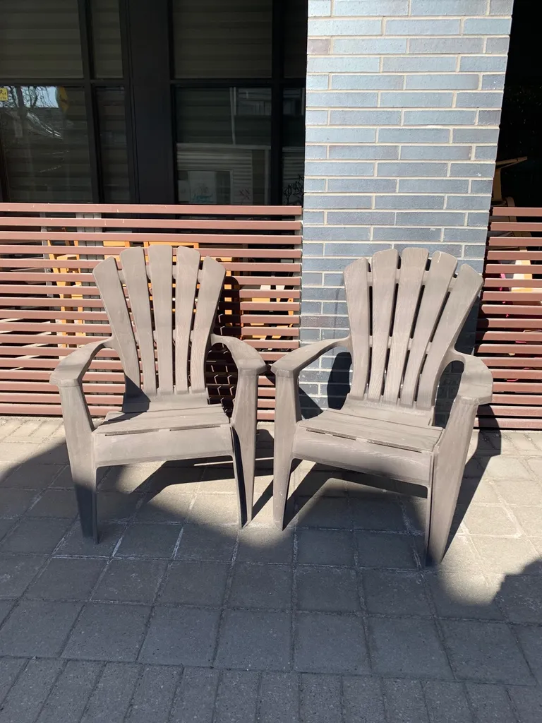 Patio: Matching King Sized Muskoka Chairs photo 1