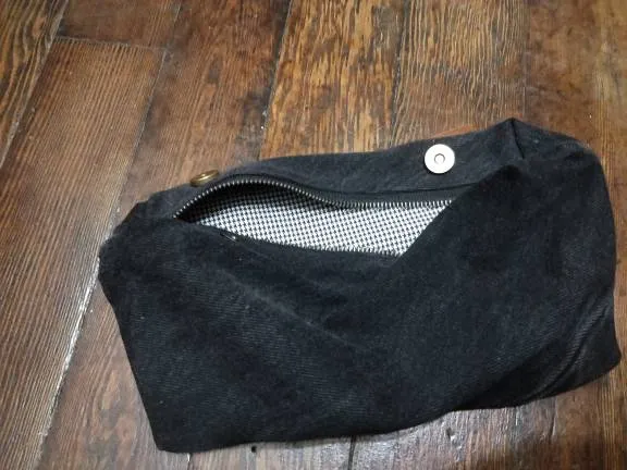 Black Denim Fanny Pack/Pouch photo 1