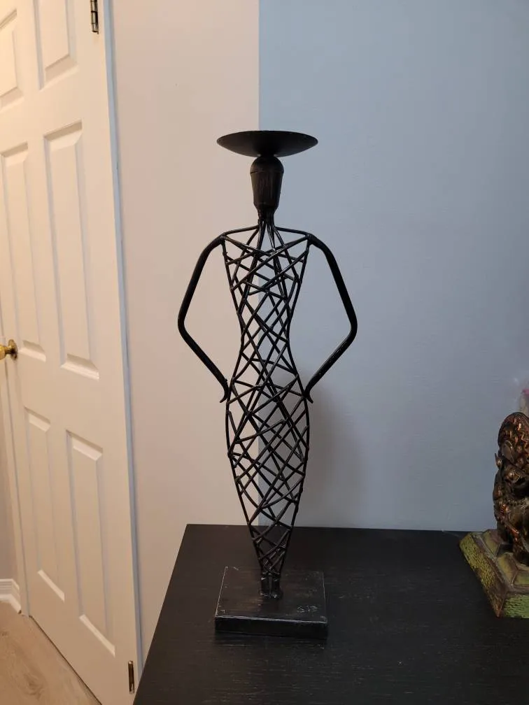 Lady Figure Candle Holder photo 1