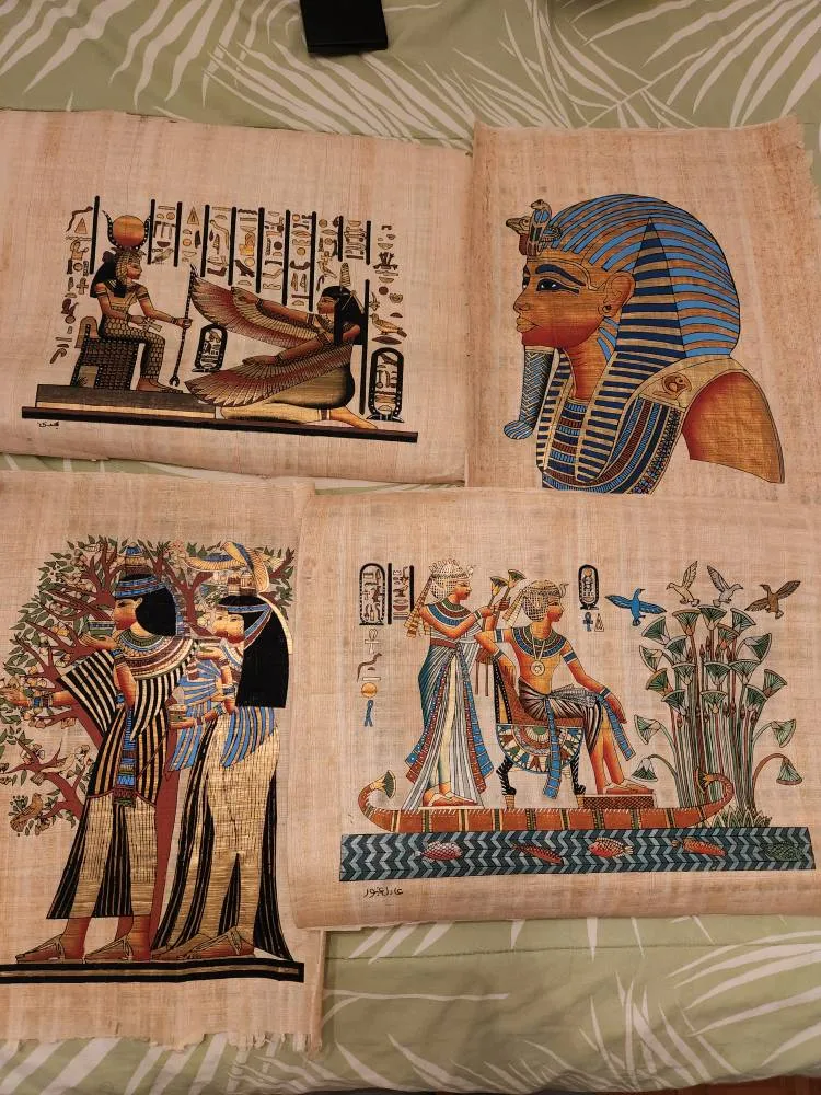 Egyptian Art On Papyrus photo 1