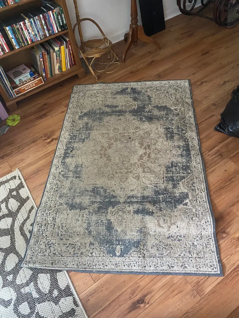 Blue And Gold Rug 4x6 Feet photo 1