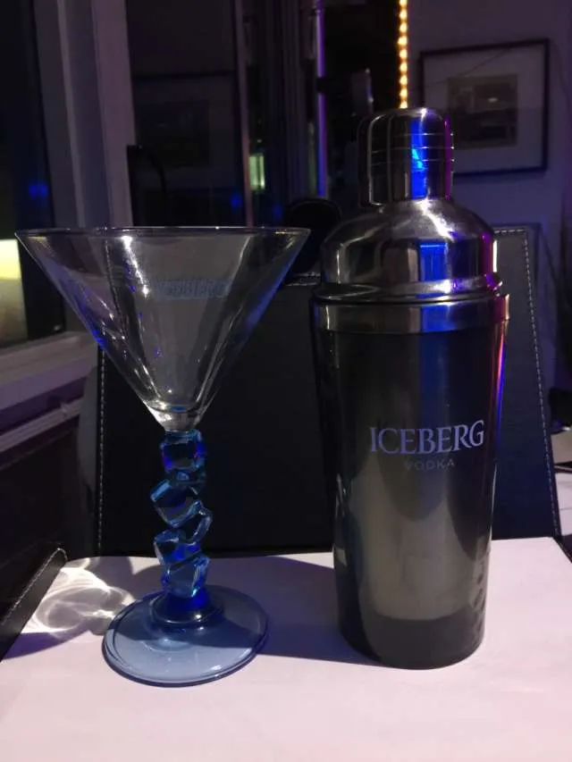 Collectible Iceberg Vodka Shaker + Martini Glass Set photo 1