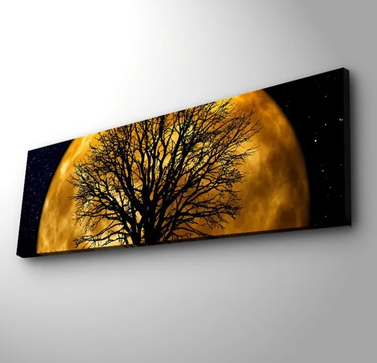 Led Canvas Art - Moon & Tree photo 1