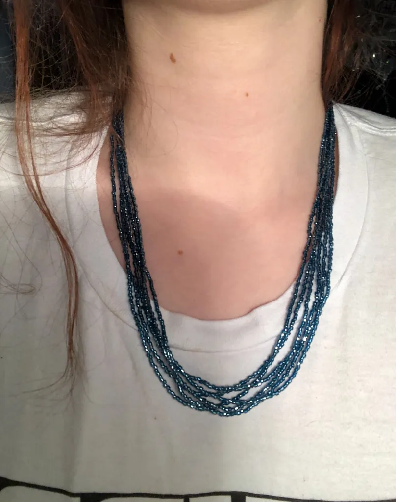 Handmade blue necklace! photo 1