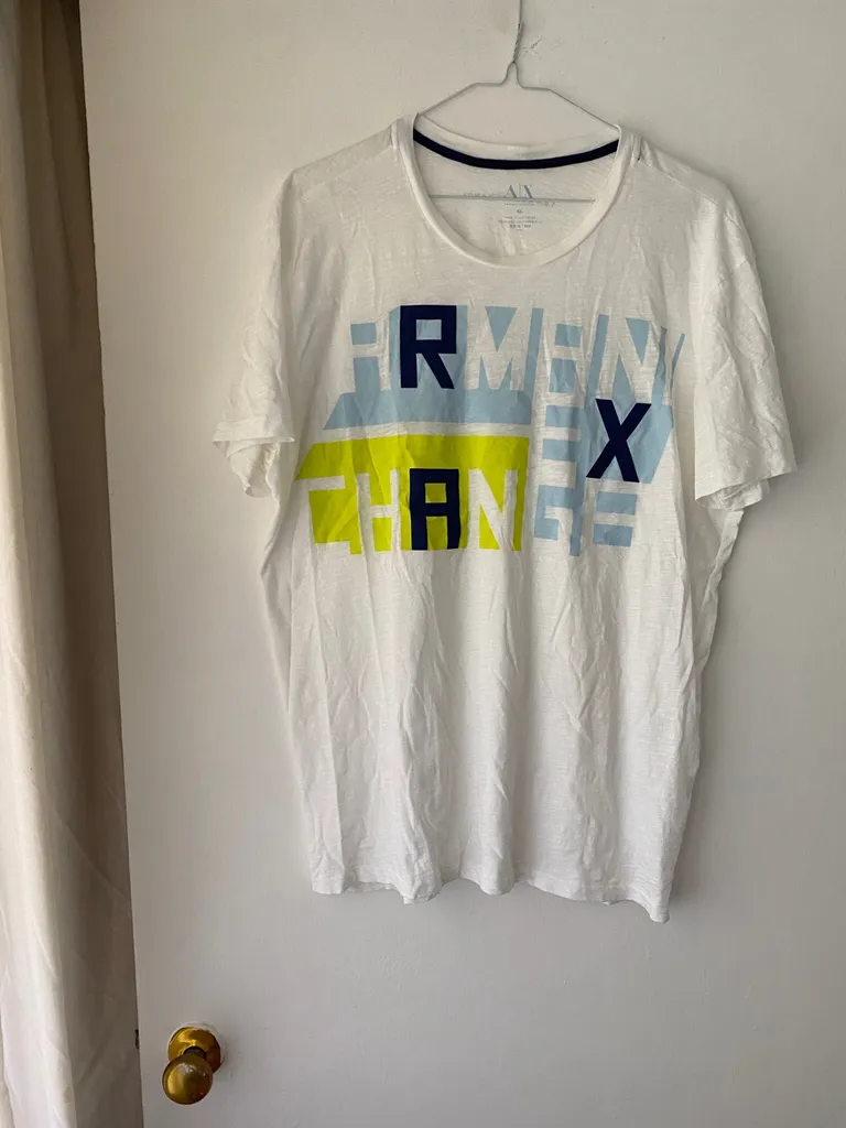Armani exchange NEW men’s shirt, xl white T-shirt or oversize... photo 1