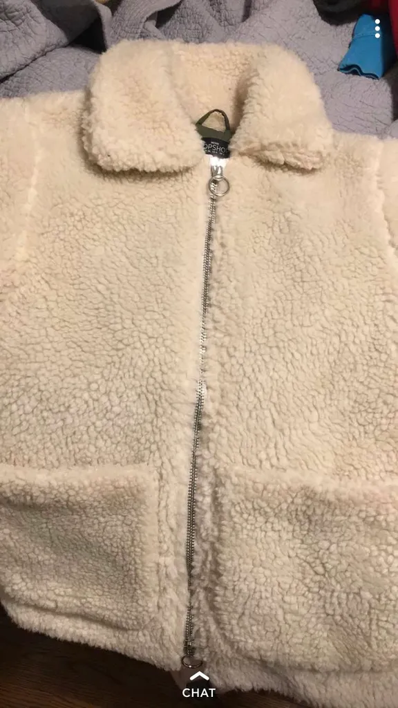 NEW Topshop Fluffy Poopy Sherpa Jacket photo 1