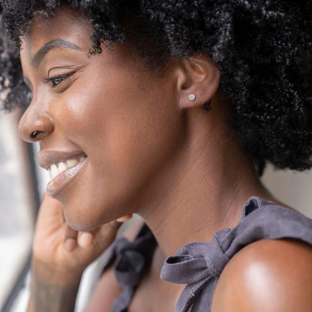Round Studs In Sterling Silver photo 1