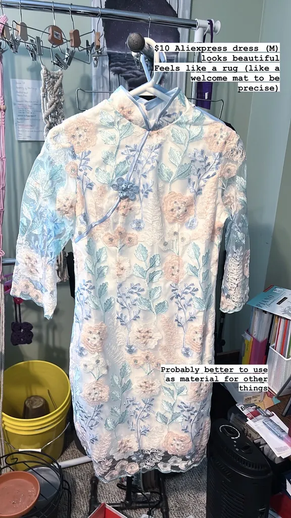 Beautiful White Qipao For Upcycling! (Too Itchy To Wear) photo 1