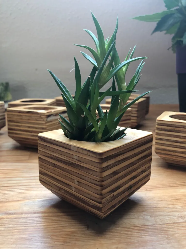 Handmade Wood Planter photo 1