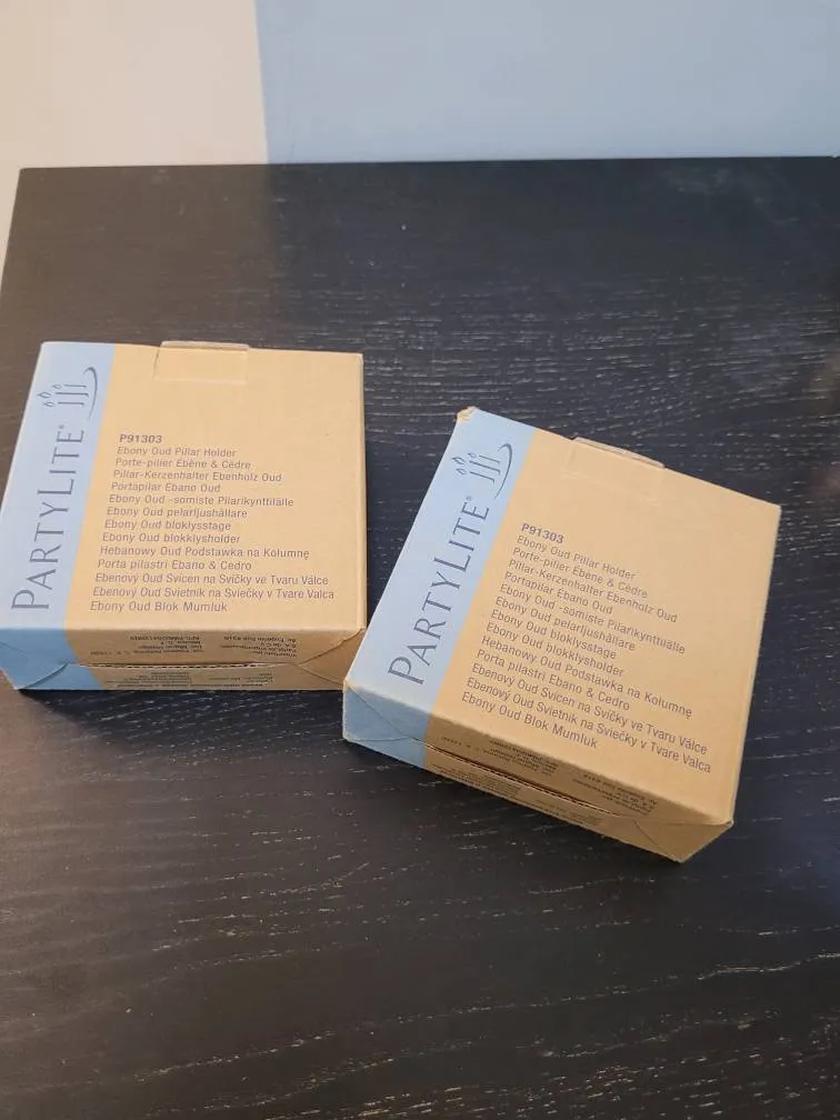 New Ebony Oud Pillar/candle Holders. photo 1