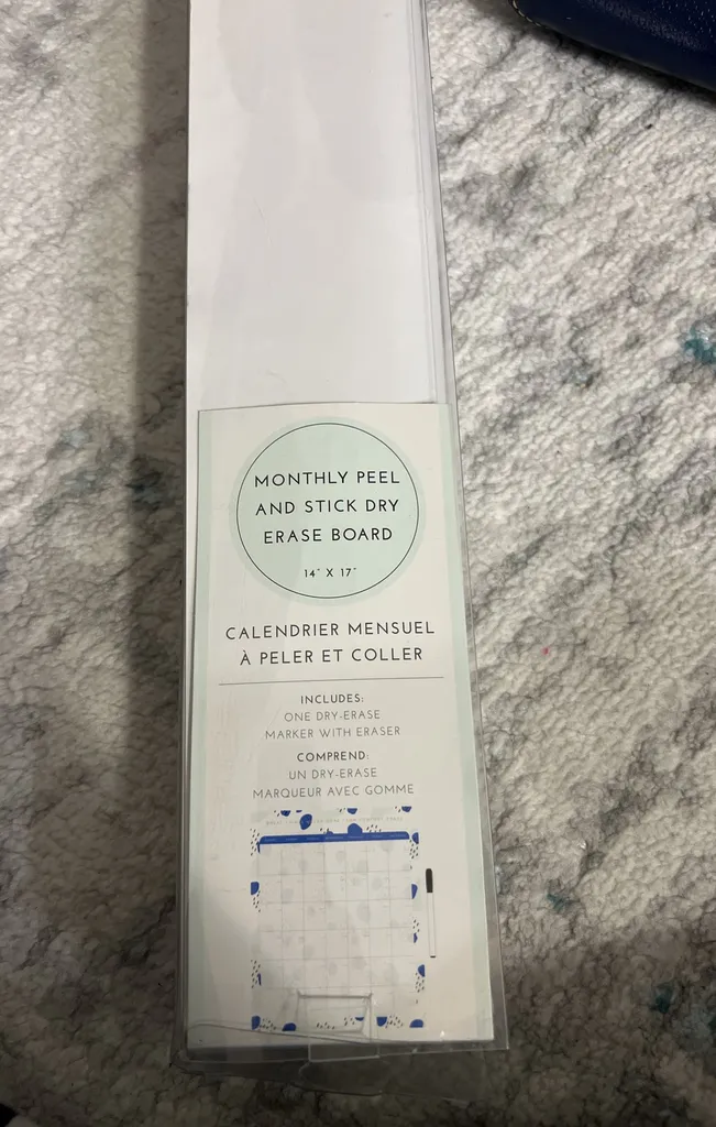 Monthly Peel And Stick Dry Erase Board photo 1