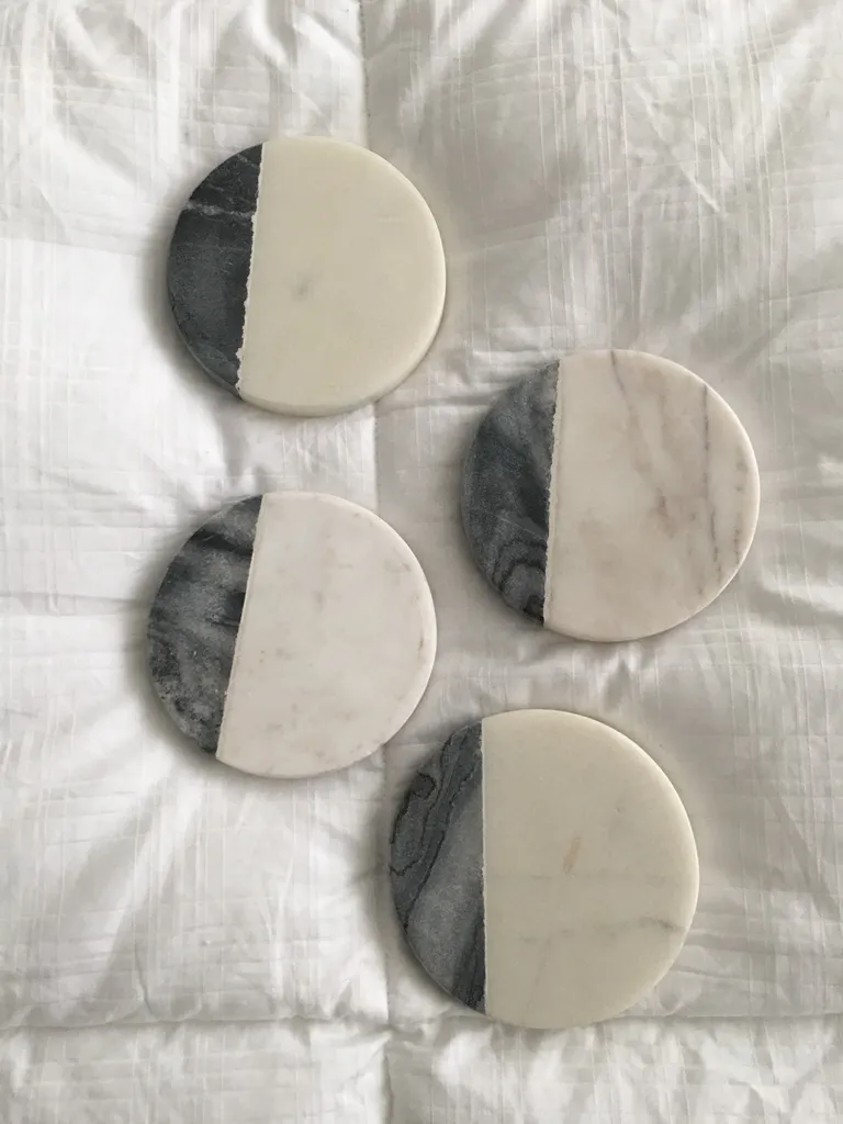 Set of 4 Marble Coasters photo 1