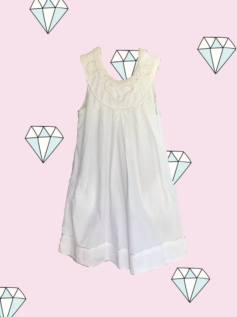 White Cotton Summer Dress photo 1