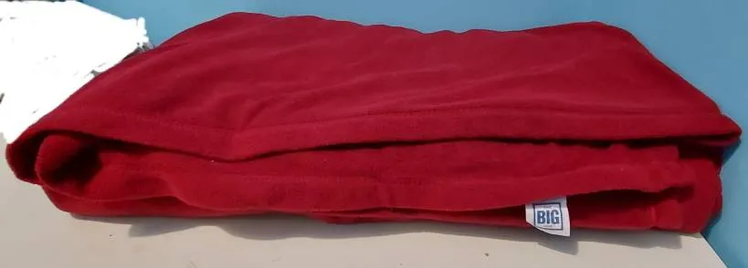 Red soft blanket photo 1