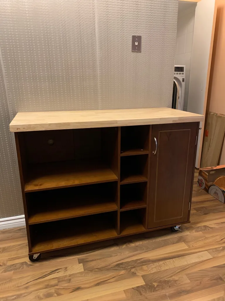 Beautiful Wood Kitchen Cart photo 1