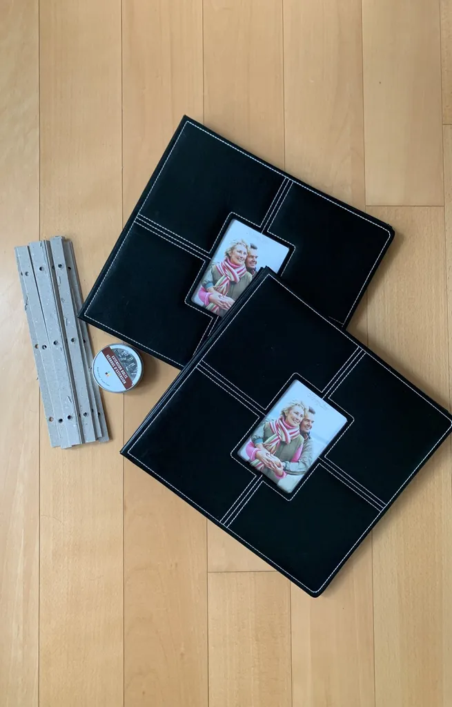 NEW Memory Stor Black Leather Expandable Scrapbooks photo 1