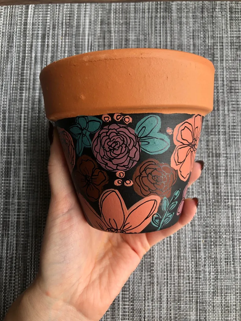 Handmade Painted Plant Pots photo 1