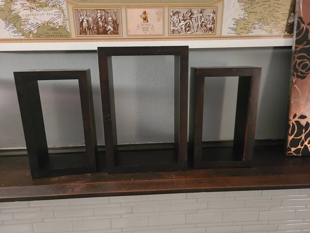 3 Wooden Shadow Boxes photo 1