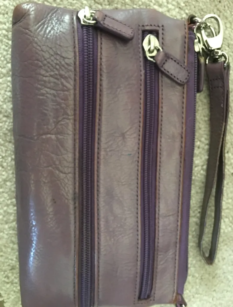 Daniel Patent Purple Leather Wristlet Clutch photo 1