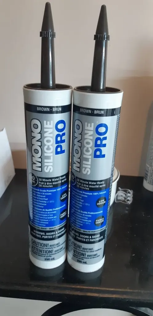 2 Tubes Of Brown Silicone Caulking photo 1