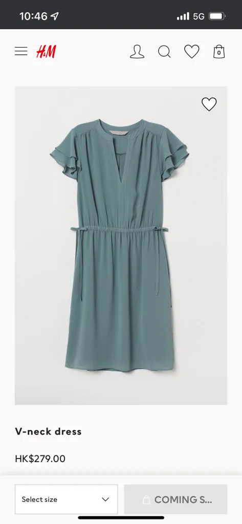 H&M V Neck Dress Size 4 photo 1