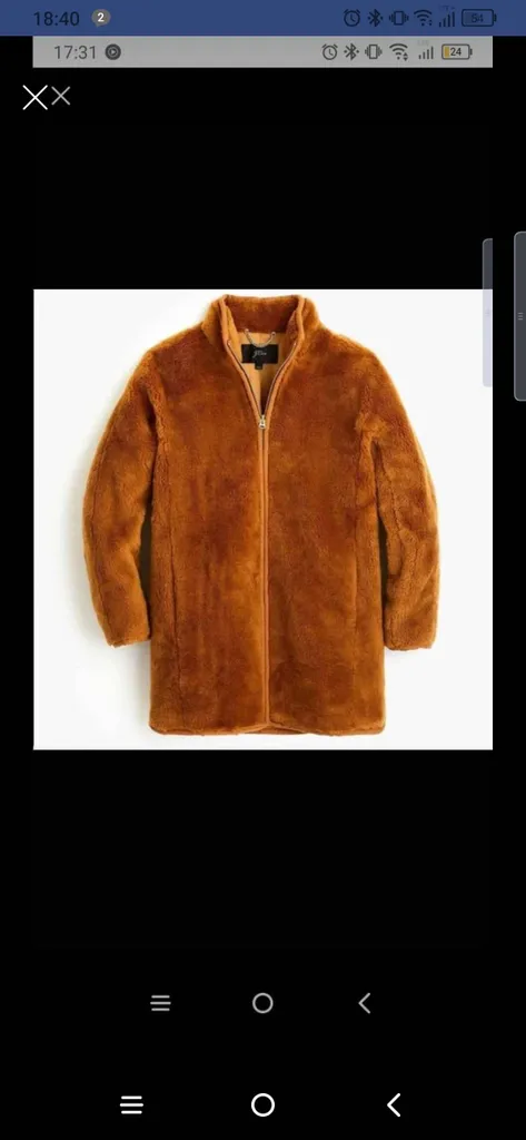 J- Crew Rust Teddy Jacket 2X photo 1