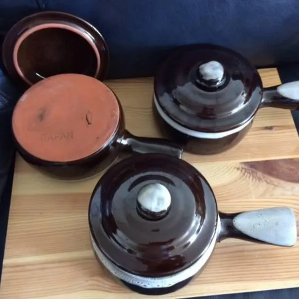 Three (3) French onion soup bowls - Made in Japan, used but i... photo 1