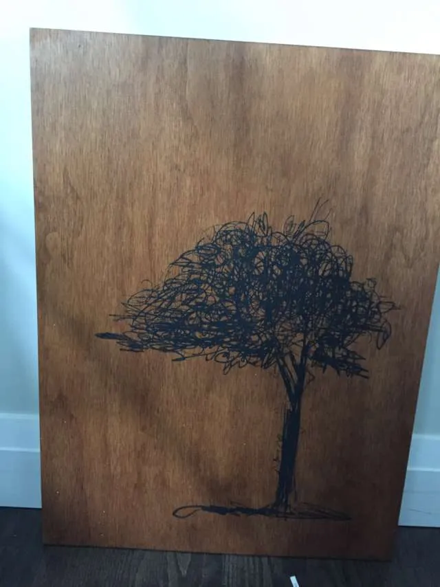 Tree Painting On Wood photo 1