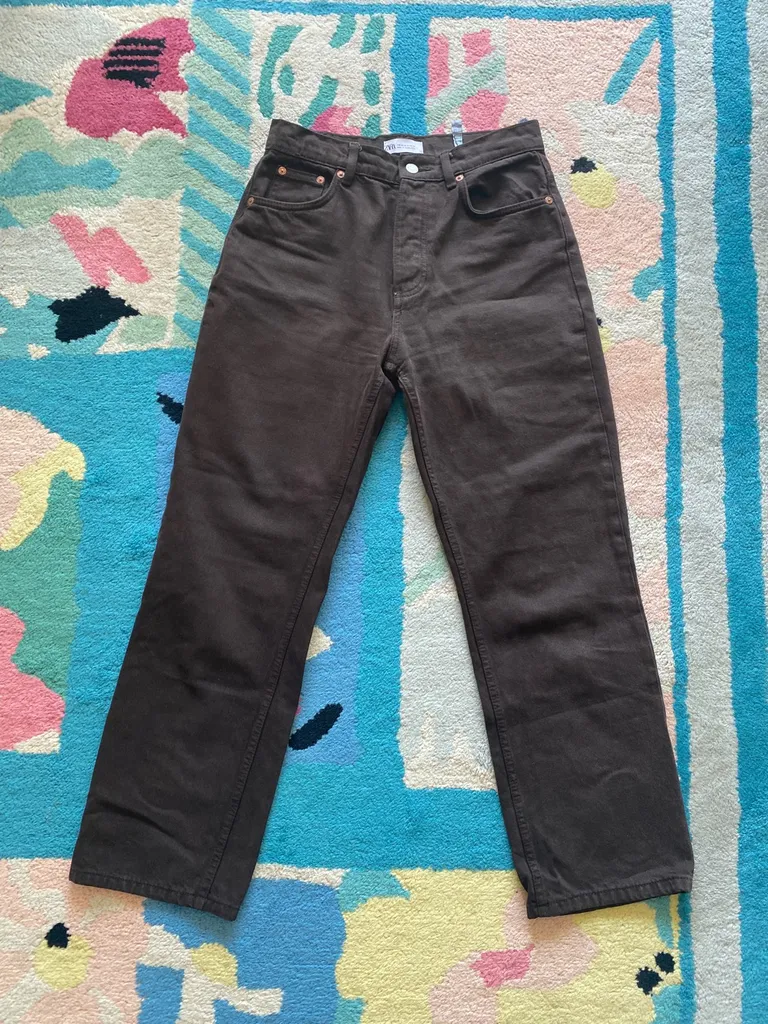 Brown Zara Crop Jeans (size 6) photo 1
