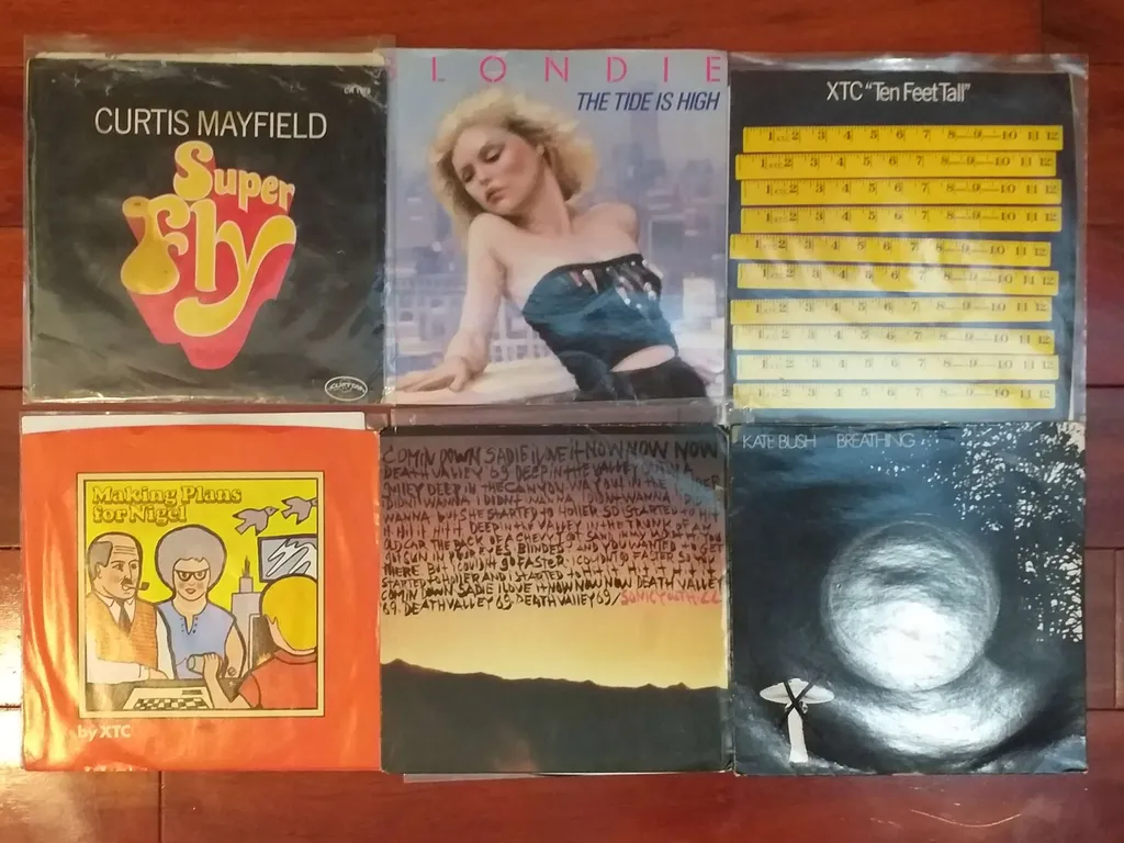 7" vinyl with picture sleeves XTC Sonic Youth Kate Bush Blond... photo 1