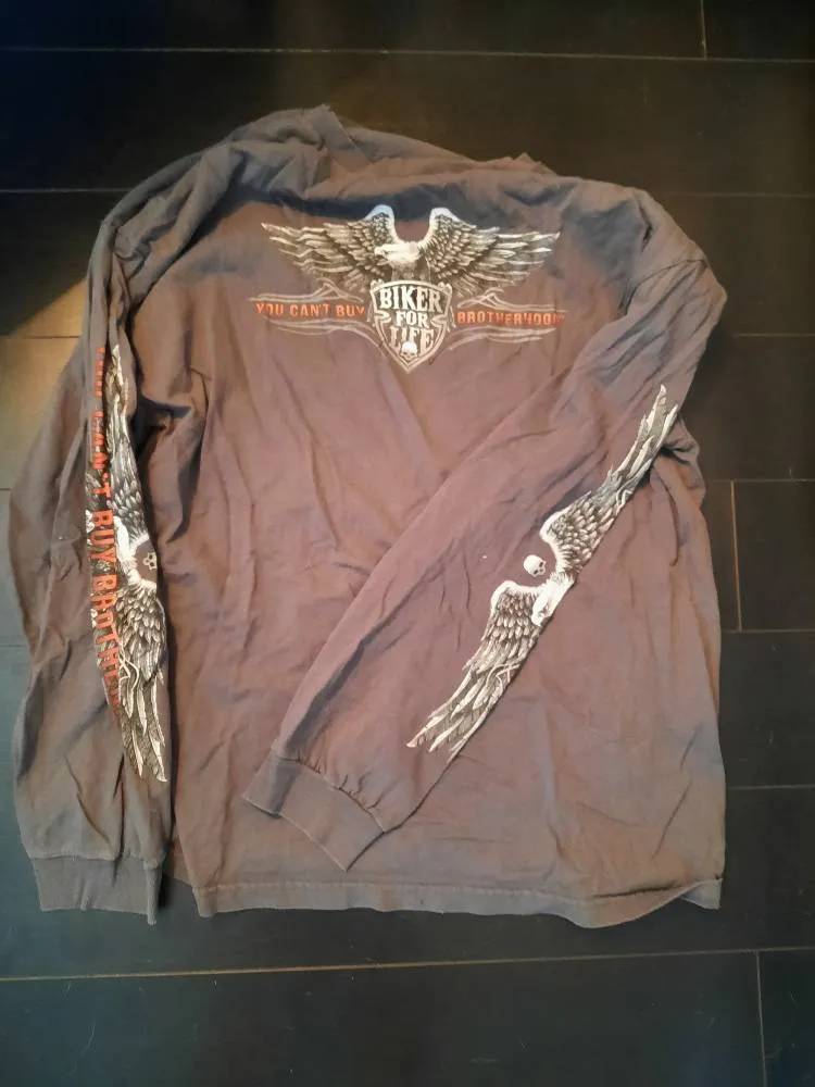 Size XL Biker Grey Shirt photo 1