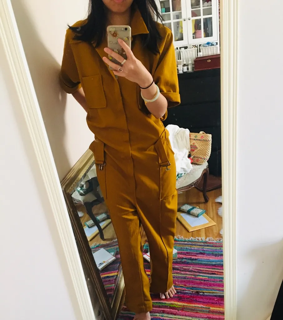 Mustard Color Utility Jumpsuit photo 1