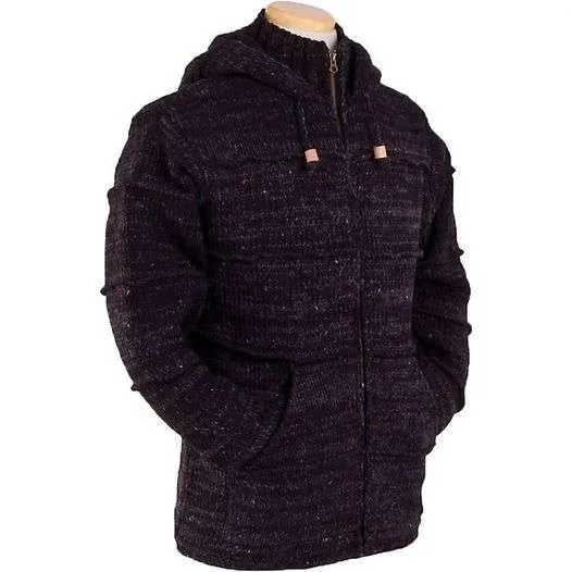 Laundromat ™ Wool and fleece composite hoody - Hand-knit in N... photo 1