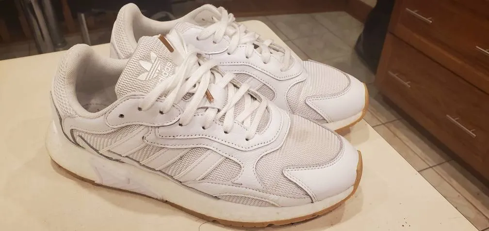 Adidas All White Sneakers M10 photo 1