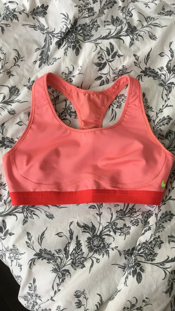 Salmon/Coral Nike Sports Bra Sz XS photo 1