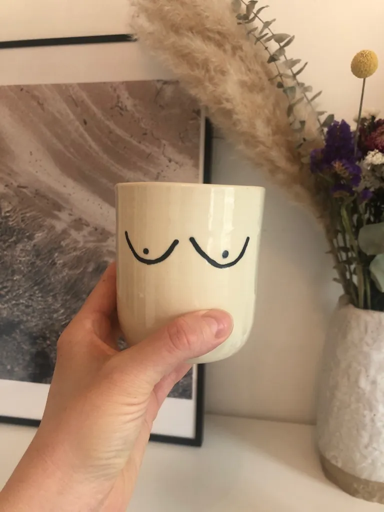 Boob Handmade Ceramic Mug photo 1