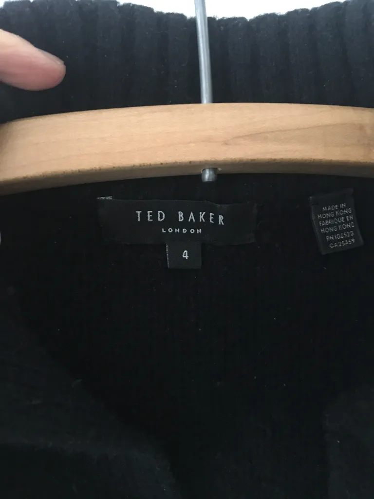 Ted Baker 100% Wool Black Pullover photo 1
