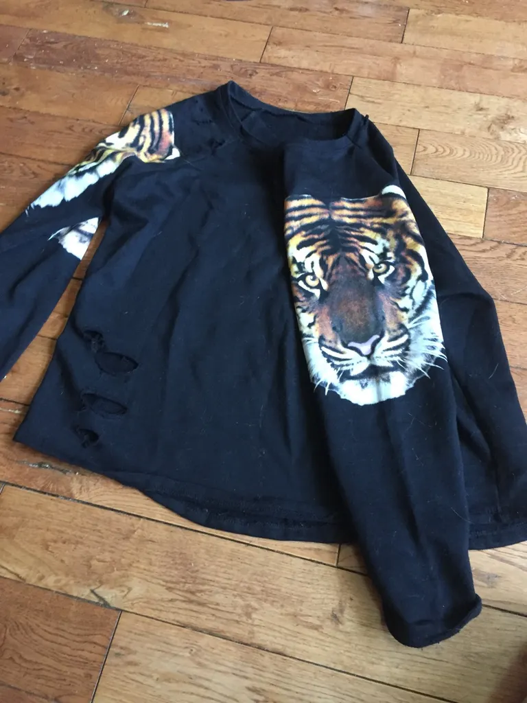 Distressed Tiger Sweater photo 1