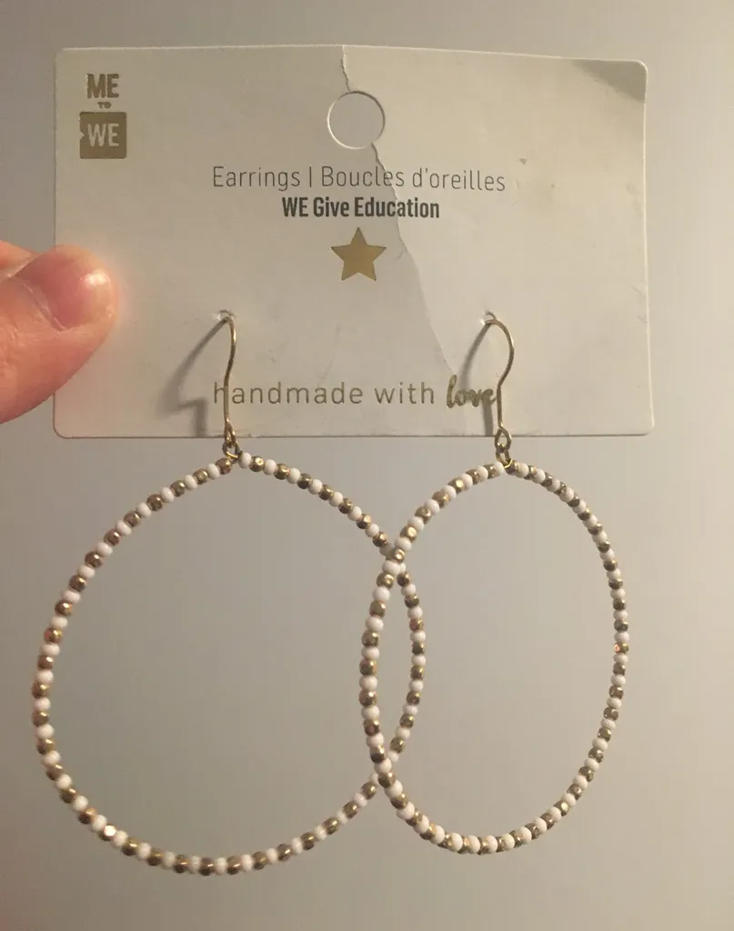 Me to We Gold And White Earrings photo 1