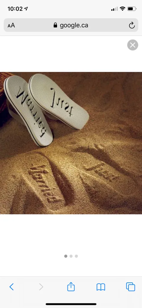 🎁 New Just Married Beach Wedding Sandals photo 1