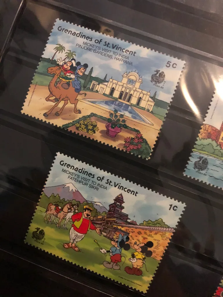 Mickey’s Visit To India Postage Stamps photo 1