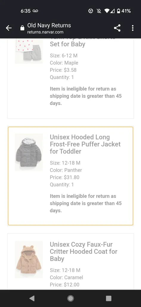 Old Navy Unisex Puffer Jacket 12-18mo photo 1