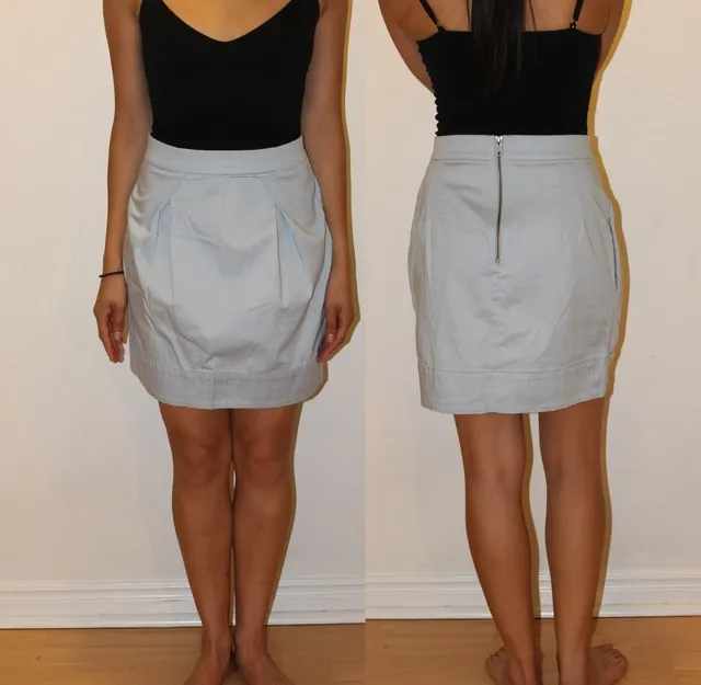 French connection baby blue bubble skirt xs photo 1