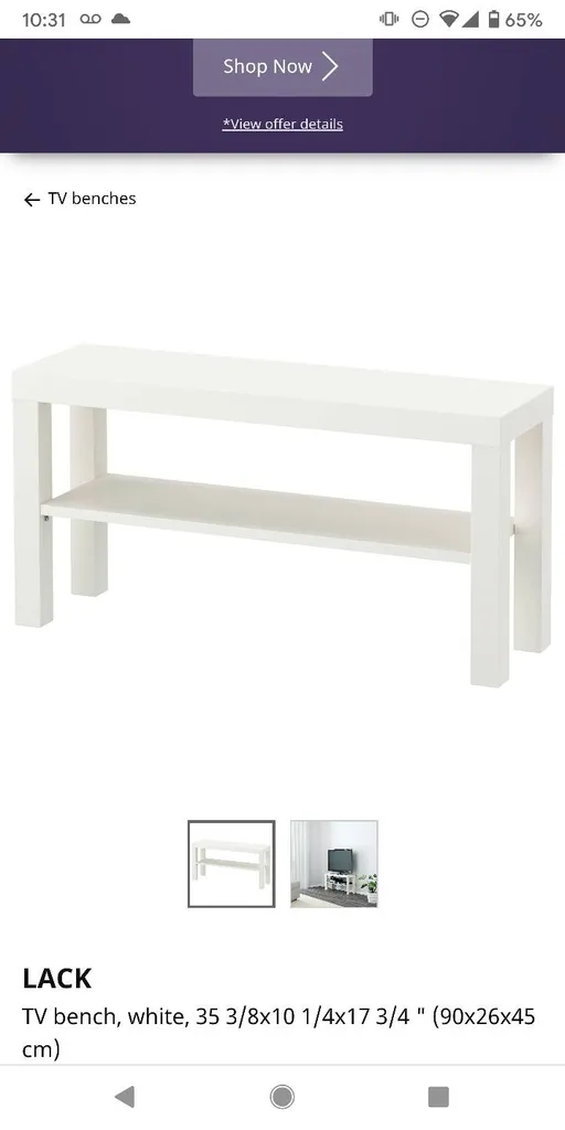 ISO bench/Short Tv Stand photo 1