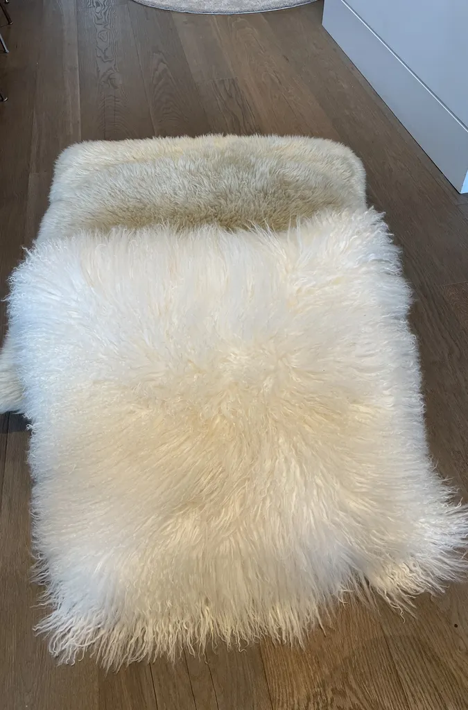 Ivory Shearling Decor Pillow photo 1